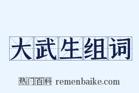 大武生组词是什么意思的图片